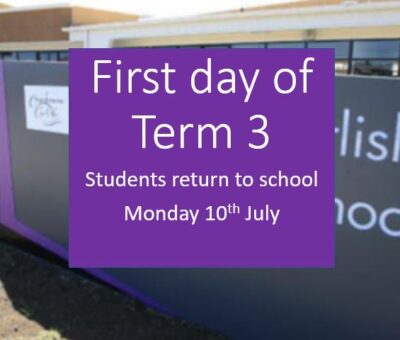 First Day of Term 3
